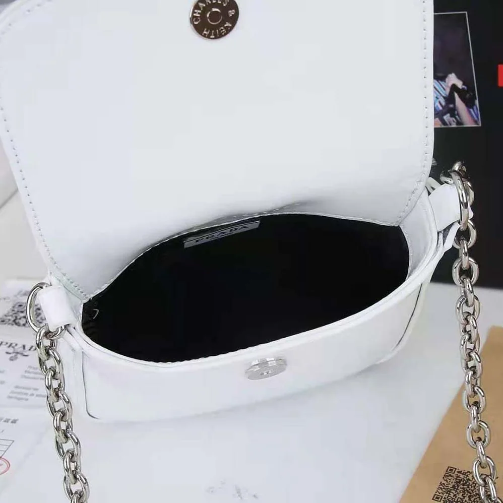 Prada Brushed Leather Mini-bag for Women in White