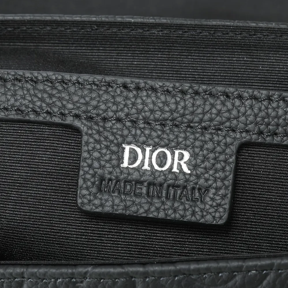 Dior Hit the Road Messenger Bag with Flap Black Dior Gravity Leather for Men