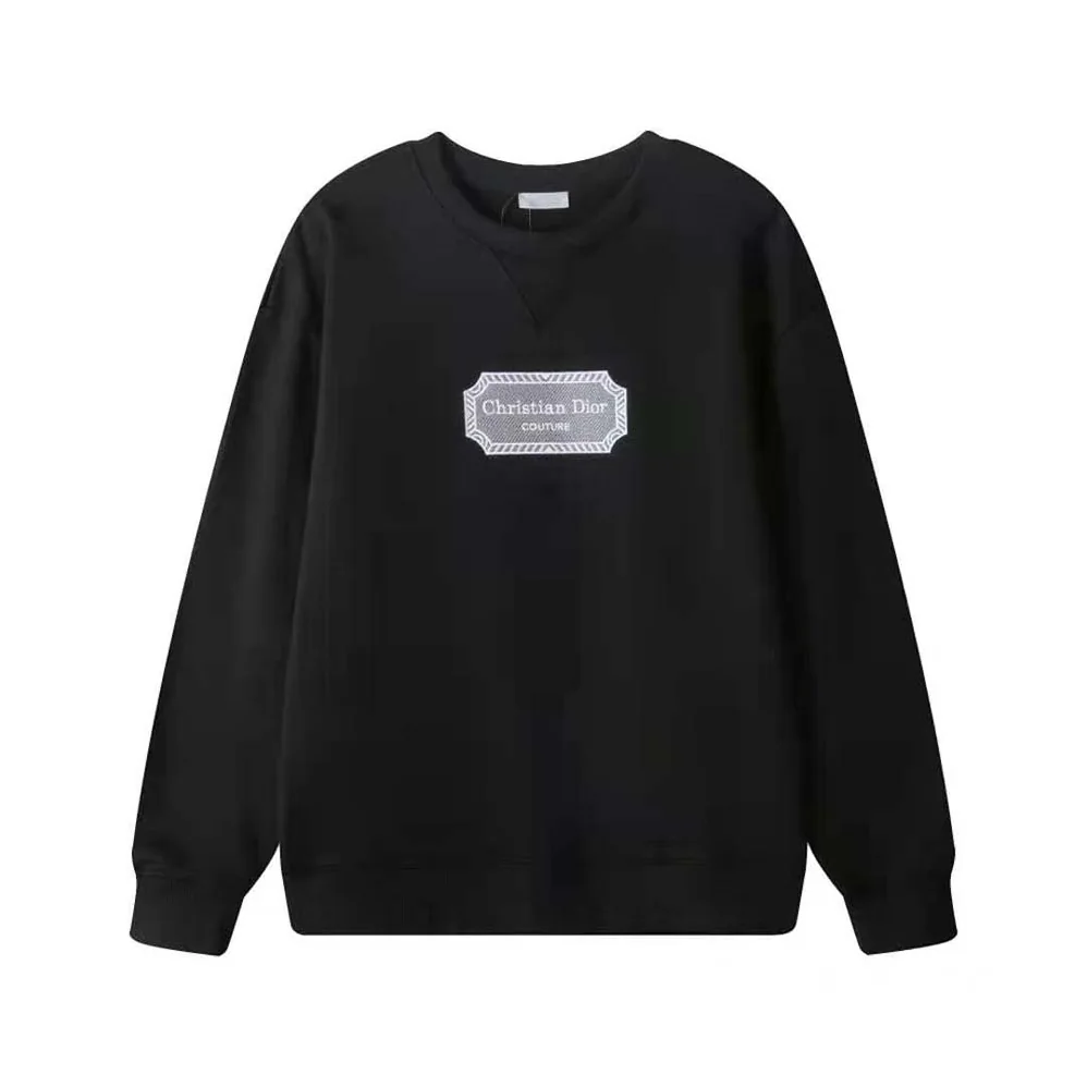 Dior Christian Dior Couture Sweatshirt Black Cotton Fleece for Men Dior Christian Dior Couture Sweatshirt Black Cotton Fleece for Men