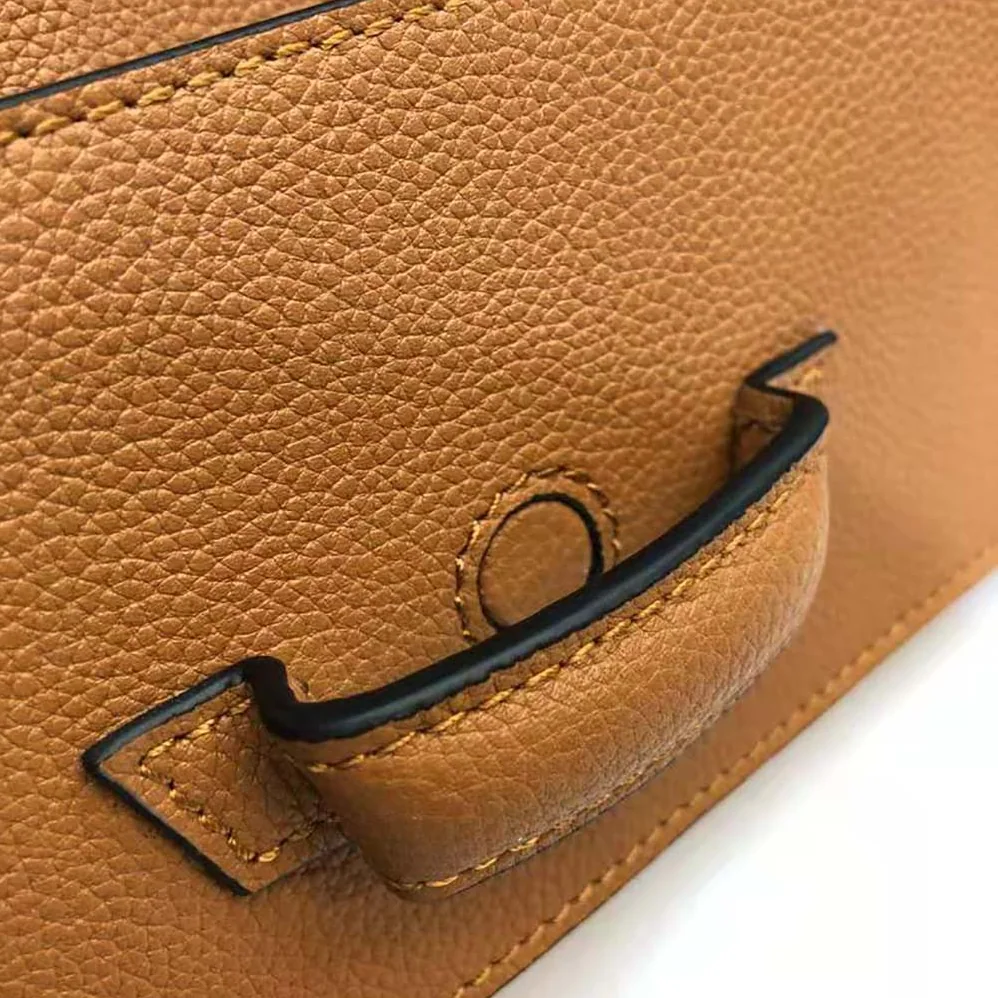 Loewe Mini Barcelona Soft Bag in Soft Grained Calfskin for Women in Brown