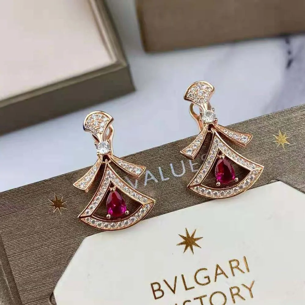 Bvlgari DIVAS' DREAM 18 KT Rose Gold Openwork Earrings for Women