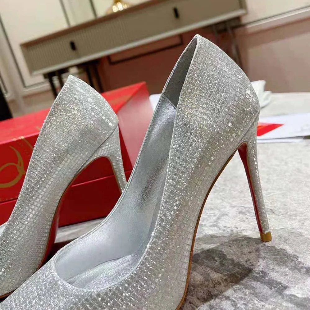 Christian Louboutin So Kate 120 mm Heel Height for Women in Silver Christian Louboutin So Kate 120 mm Heel Height for Women in Silver
