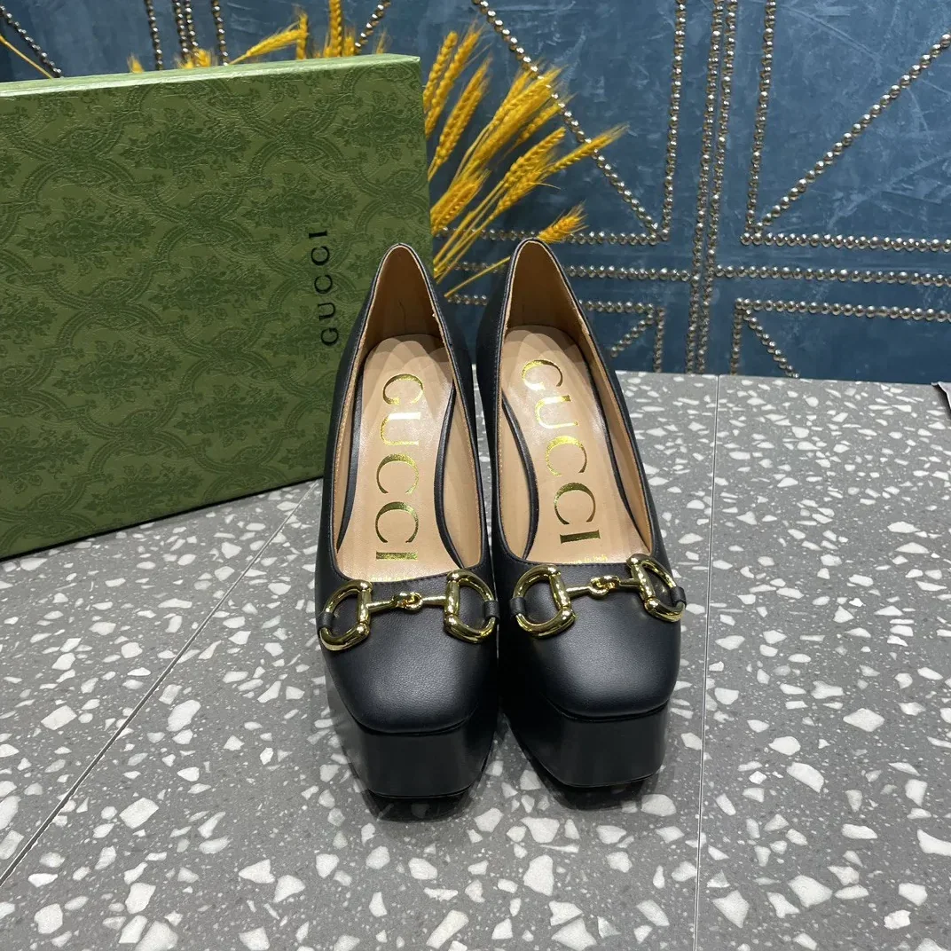 Gucci High Heel Pump With Horsebit Black Gucci High Heel Pump With Horsebit Black