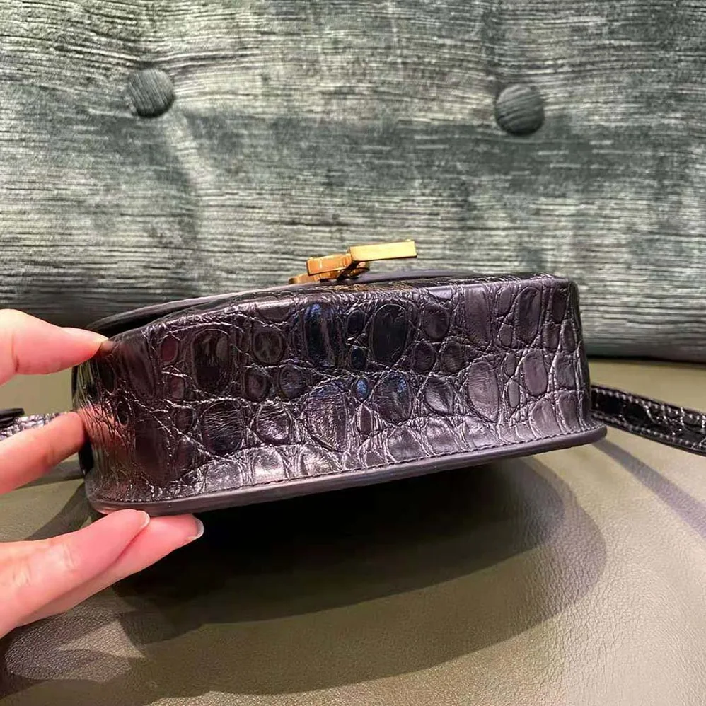 Saint Laurent YSL Kaia Small Satchel in Crocodile for Women in Embossed Leather Saint Laurent YSL Kaia Small Satchel in Crocodile for Women in Embossed Leather