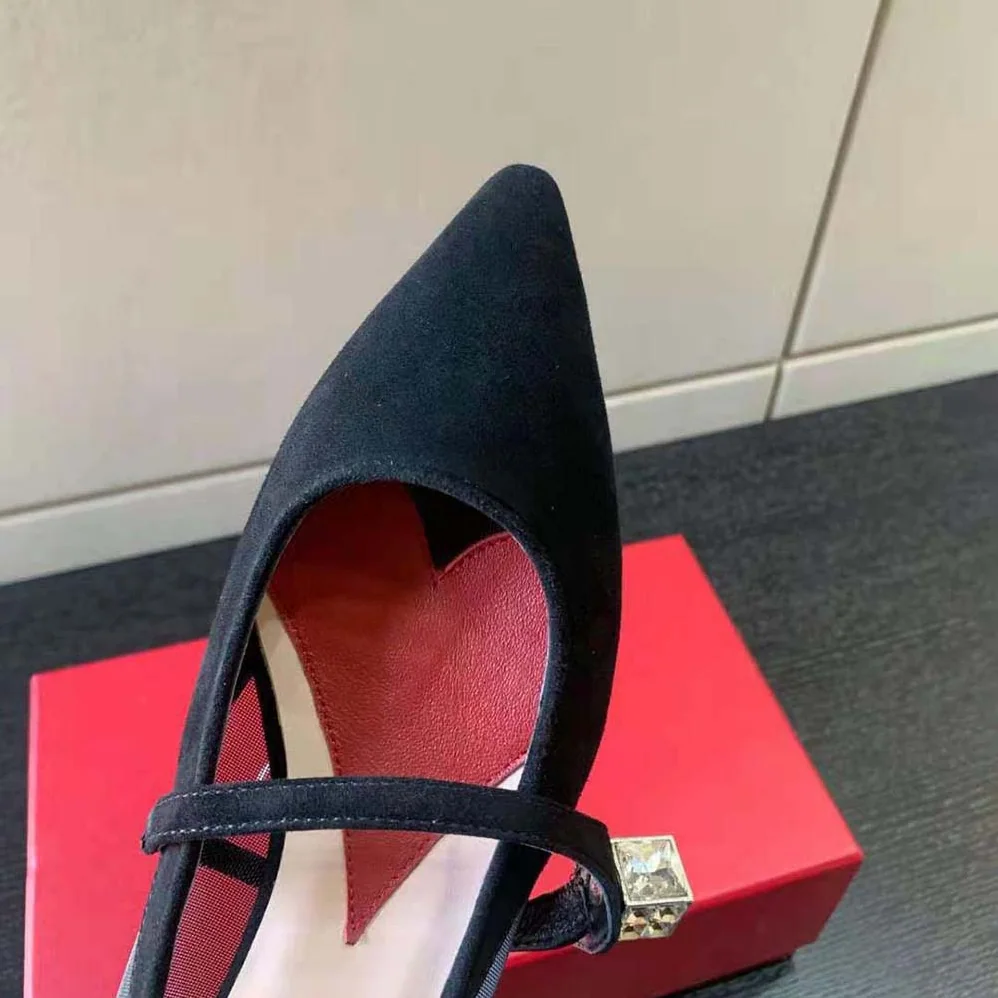 Roger Vivier Babies Ballerinas in Suede for Women in Black Roger Vivier Babies Ballerinas in Suede for Women in Black