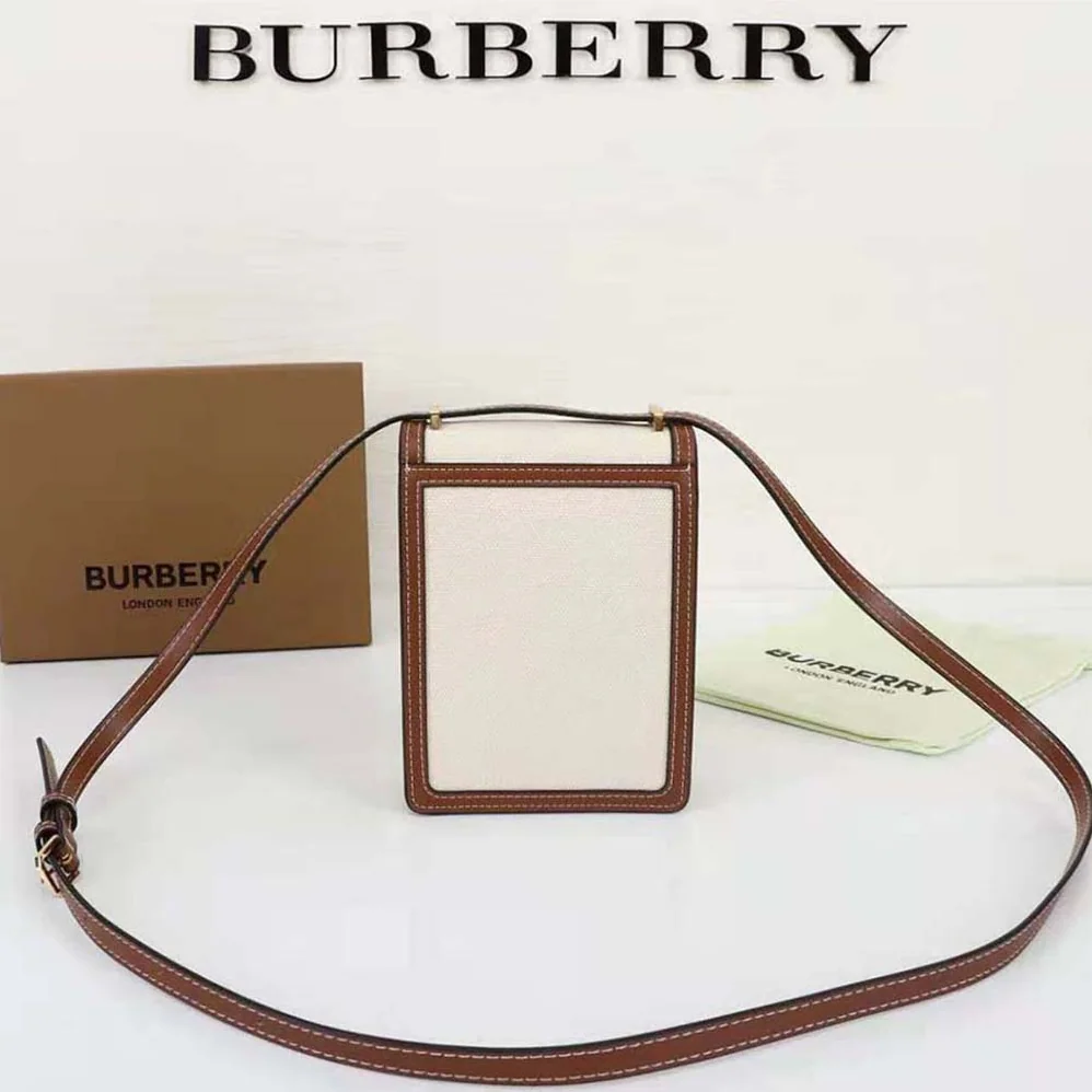 Burberry Cotton Canvas and Leather Robin Bag for Women