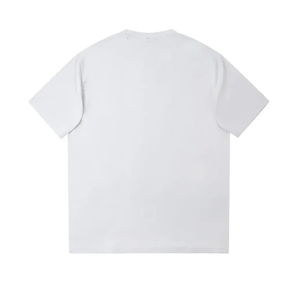 Balenciaga Lo_ve T-Shirt Medium Fit in off White and Black Vintage Jersey for Men Balenciaga Lo_ve T-Shirt Medium Fit in off White and Black Vintage Jersey for Men