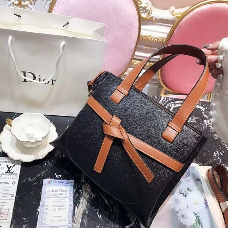 Loewe Gate Top Handle Small Bag for Women in Black Loewe Gate Top Handle Small Bag for Women in Black
