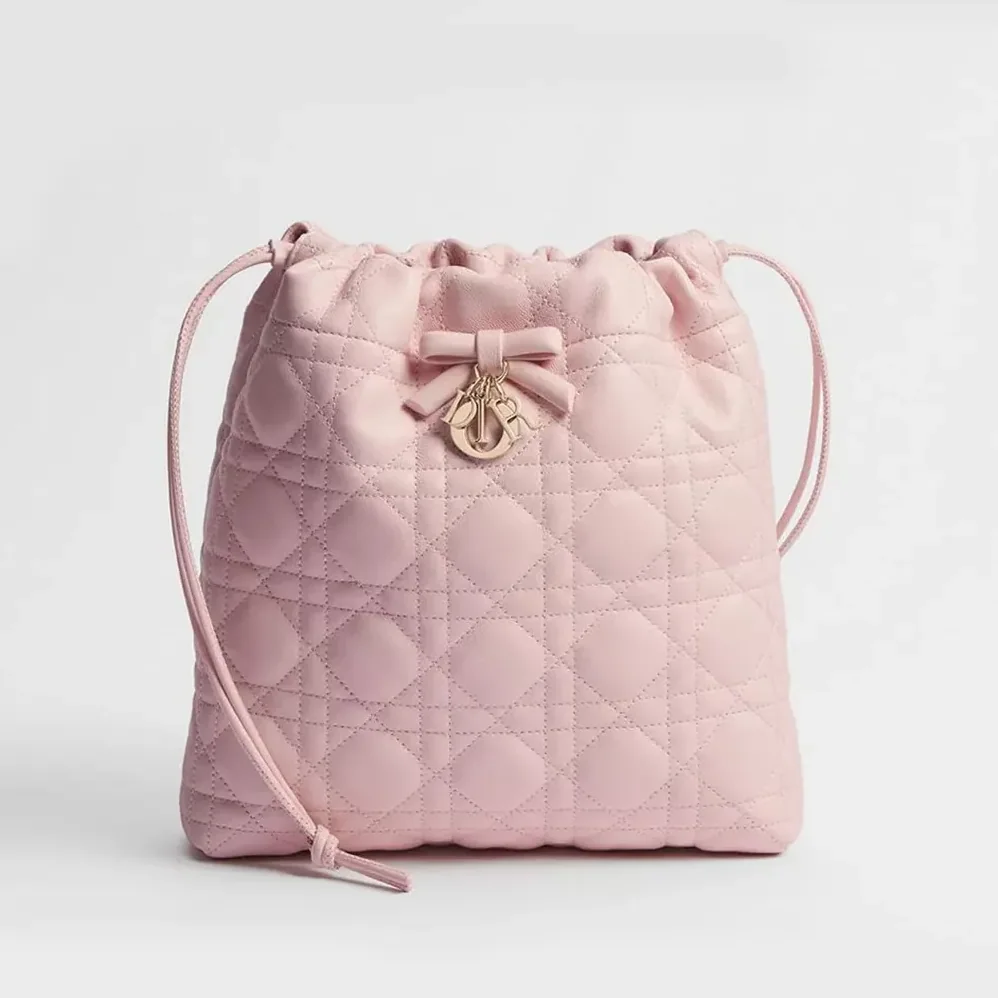 Dior Adiorable Mini Bucket Bag Soupir Pink Cannage Lambskin for Women Dior Adiorable Mini Bucket Bag Soupir Pink Cannage Lambskin for Women