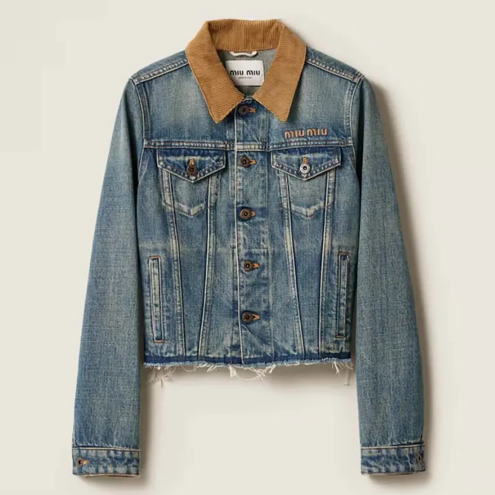 Miu Miu Denim Blouson Jacket for Women Miu Miu Denim Blouson Jacket for Women