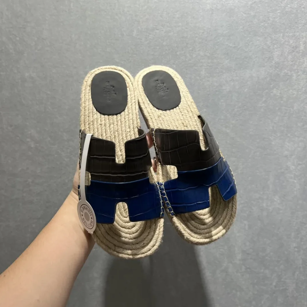 Hermes Old Espadrilles Black And Blue Hermes Old Espadrilles Black And Blue