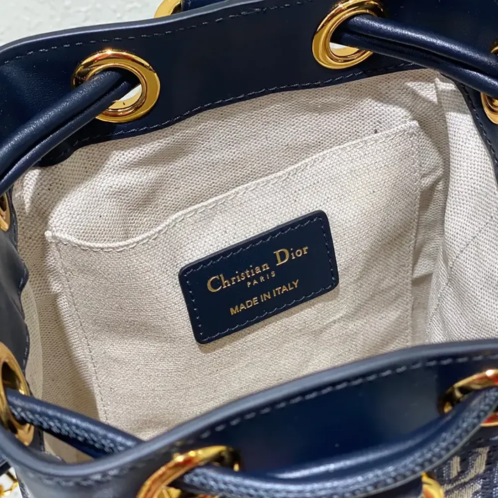 Dior Small Dior Backpack Blue Dior Oblique Jacquard for Women