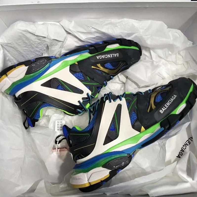 Balenciaga Shoes Track Trainers in Black Mesh and Nylon for Men in Green Balenciaga Shoes Track Trainers in Black Mesh and Nylon for Men in Green