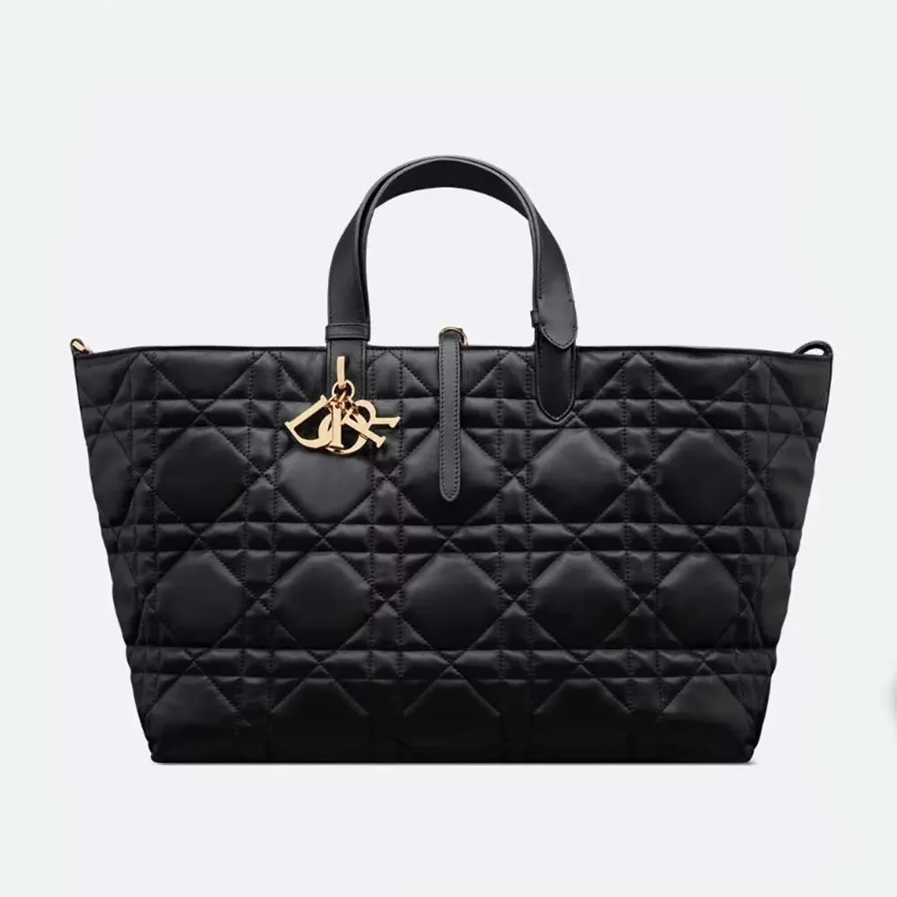 Dior Large Dior Toujours Bag Black Macrocannage Calfskin for Women Dior Large Dior Toujours Bag Black Macrocannage Calfskin for Women