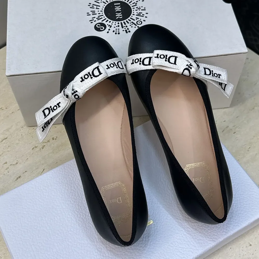 Dior J'Adior Ballet Flat Black Lambskin for Women