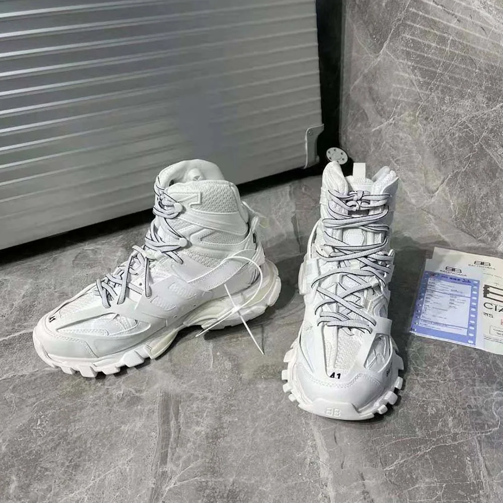 Balenciaga Track Hike Sneaker in White Mesh and Nylon for Women Balenciaga Track Hike Sneaker in White Mesh and Nylon for Women