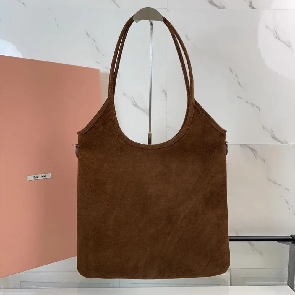 Miu Miu Ivy Suede Bag for Women in Dark Brown Miu Miu Ivy Suede Bag for Women in Dark Brown