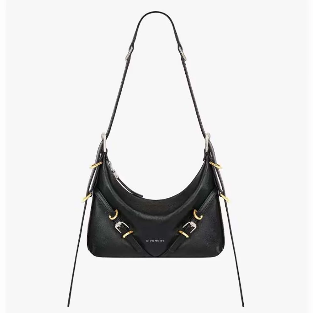 Givenchy Mini Voyou Bag in Leather for Women in Black Givenchy Mini Voyou Bag in Leather for Women in Black