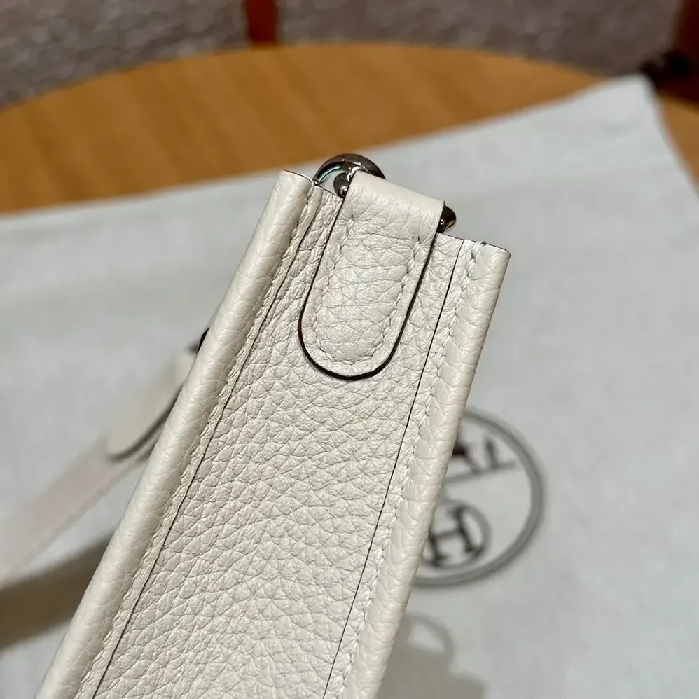 Hermes Evelyne 16 Amazone in Clemence Leather for Women in White/Silver