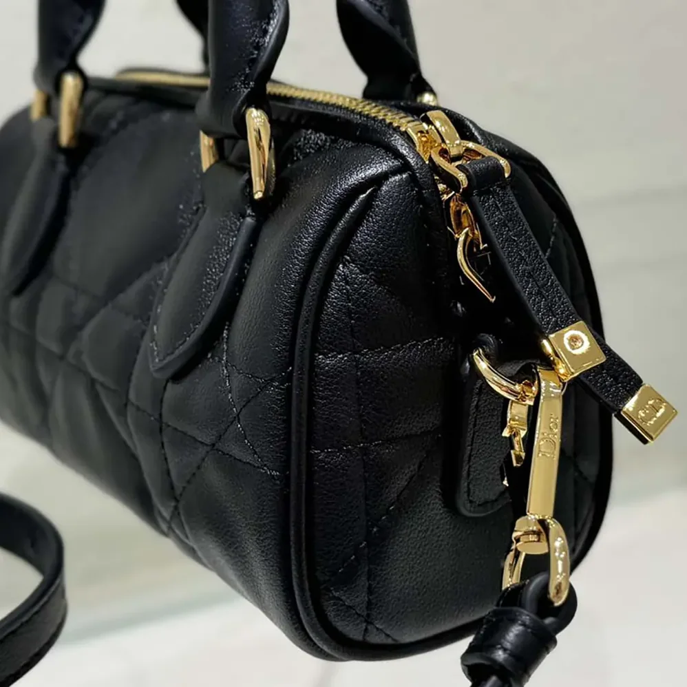 Dior Nano Dior Groove 17 Bag Black Macrocannage Calfskin for Women Dior Nano Dior Groove 17 Bag Black Macrocannage Calfskin for Women
