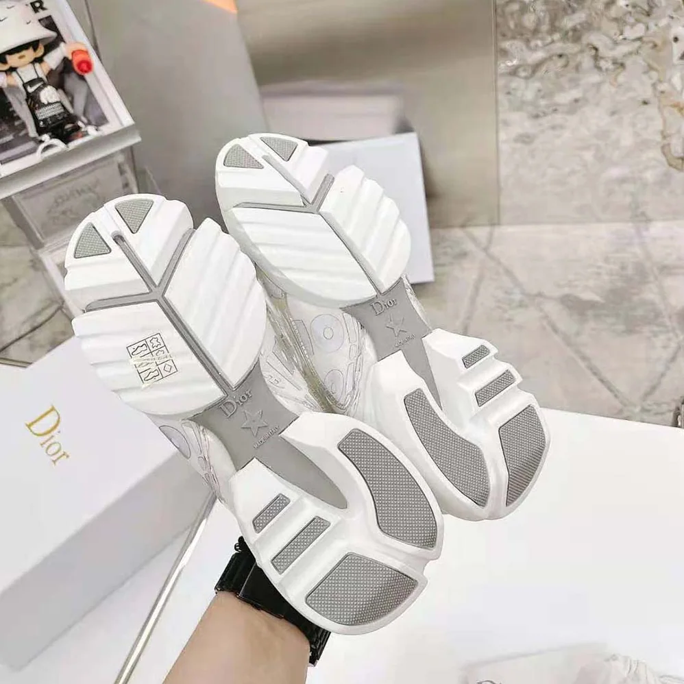 Dior D-connect Sneaker White Dior Spatial Printed Reflective Technical Fabric for Women Dior D-connect Sneaker White Dior Spatial Printed Reflective Technical Fabric for Women