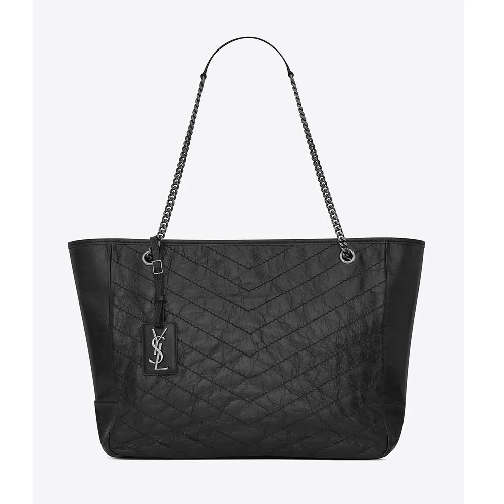 Saint Laurent YSL Large Niki Shopping Bag Crinkled Quilted for Women Saint Laurent YSL Large Niki Shopping Bag Crinkled Quilted for Women