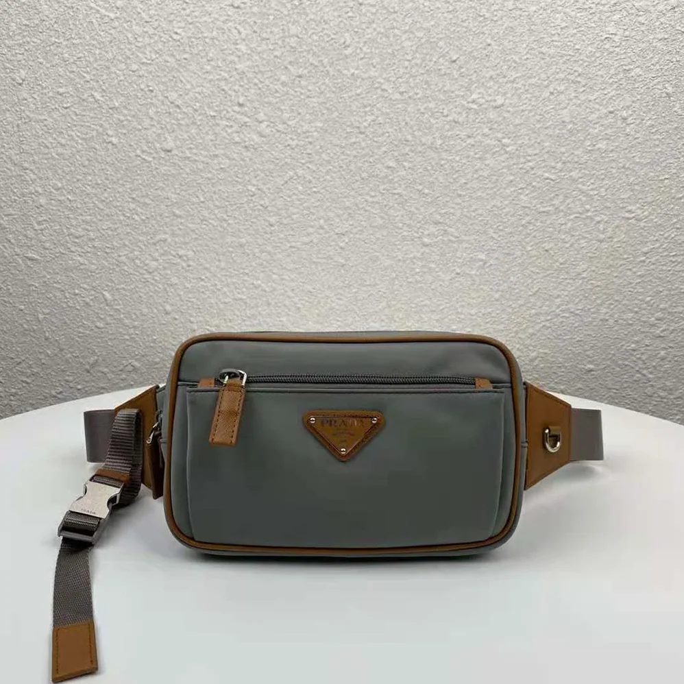 Prada Nylon Belt Bag for Men in Silver