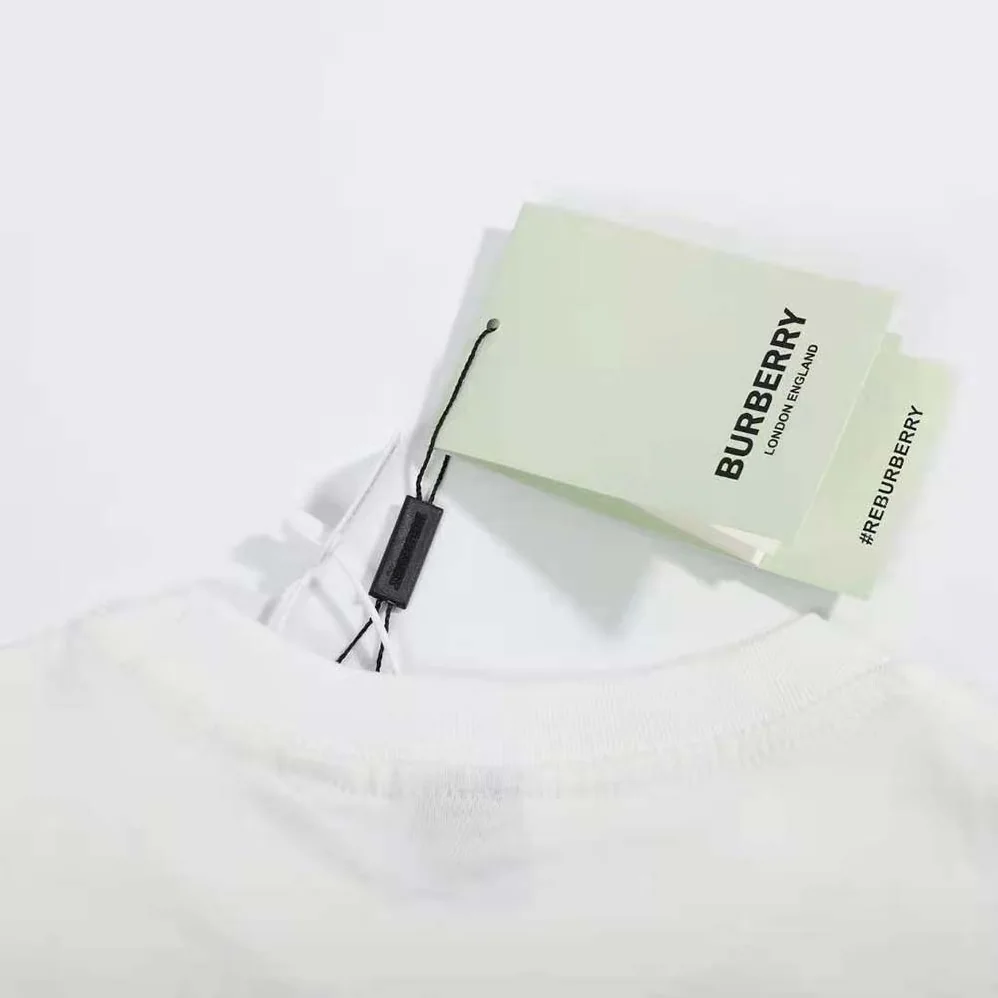 Burberry Embroidered Oak Leaf Crest Cotton T-shirt for Men in White