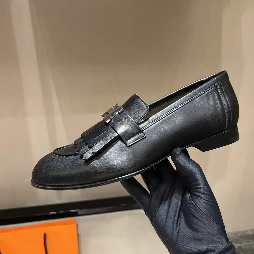 Hermes Royal Loafer in Goatskin for Women in Black