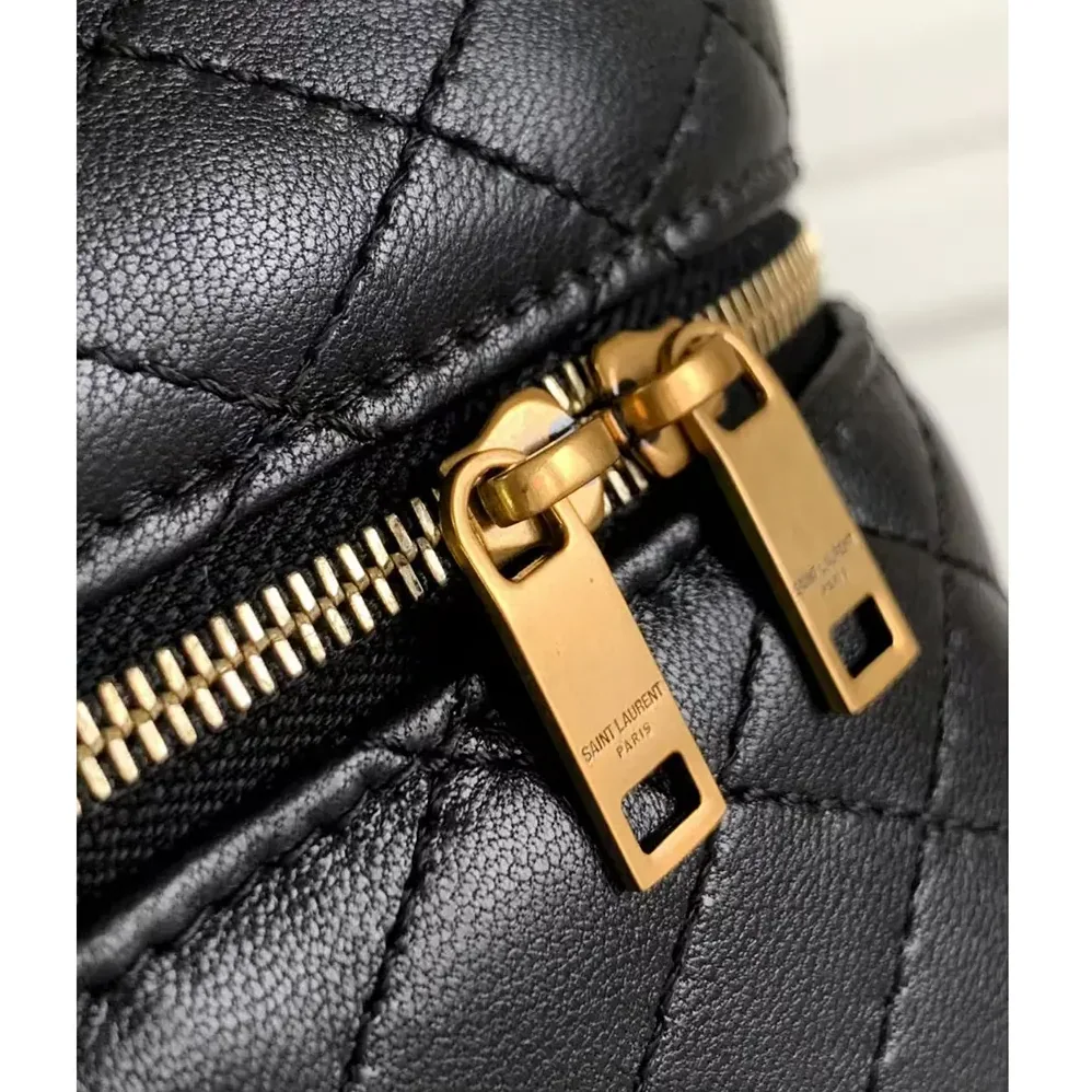 Saint Laurent YSL Gaby Vanity Bag in Lambskin for Women in Black