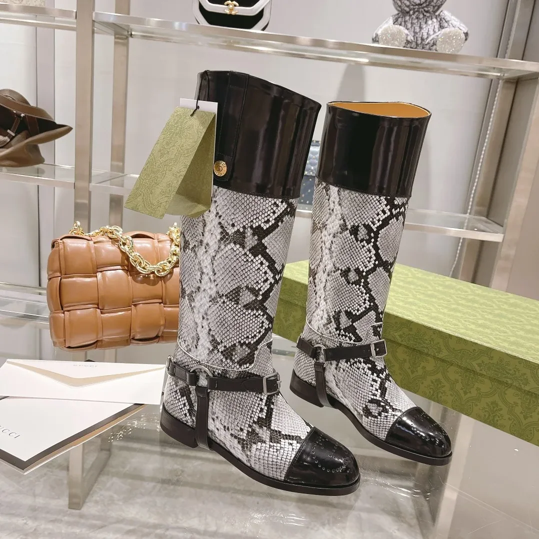 Gucci Knee-High Boots With Harness Beige GG Gucci Knee-High Boots With Harness Beige GG