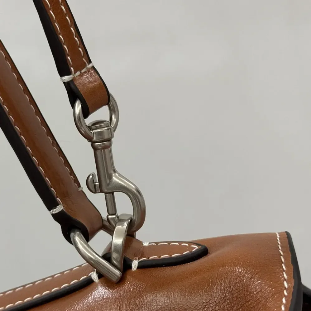 Balenciaga Rodeo Handbag Small in Tan Cowboy Vegetable Tanned Lambskin Aged for Women in silver Hardware