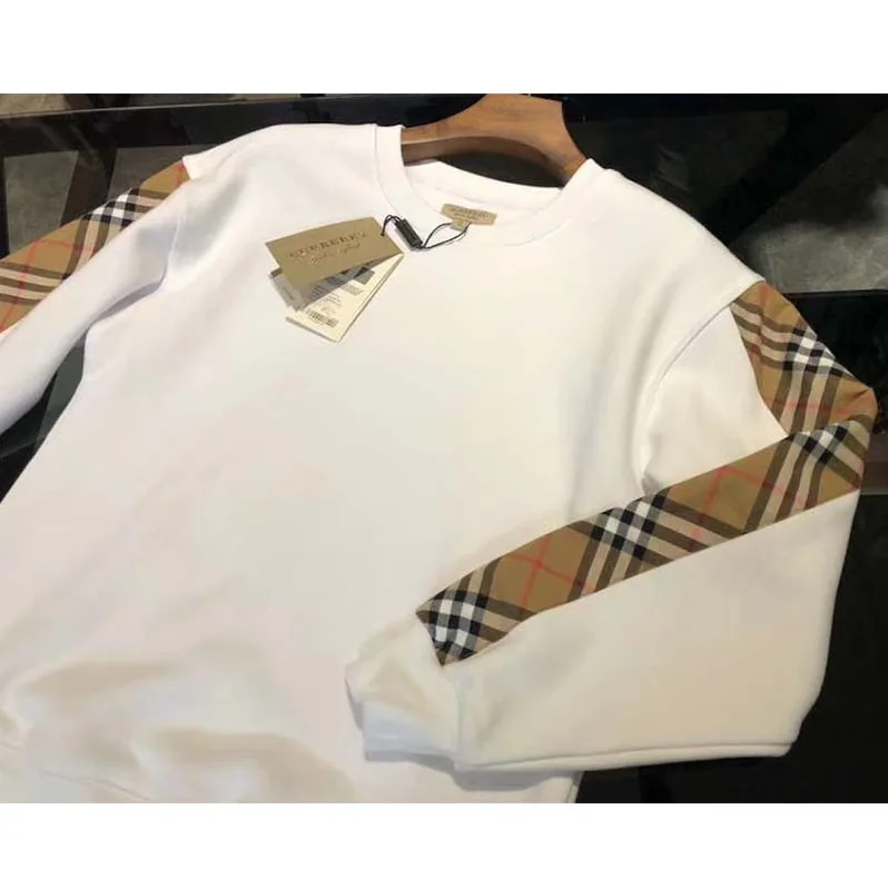 Burberry Vintage Check Detail Cotton Blend Sweatshirt for Unisex