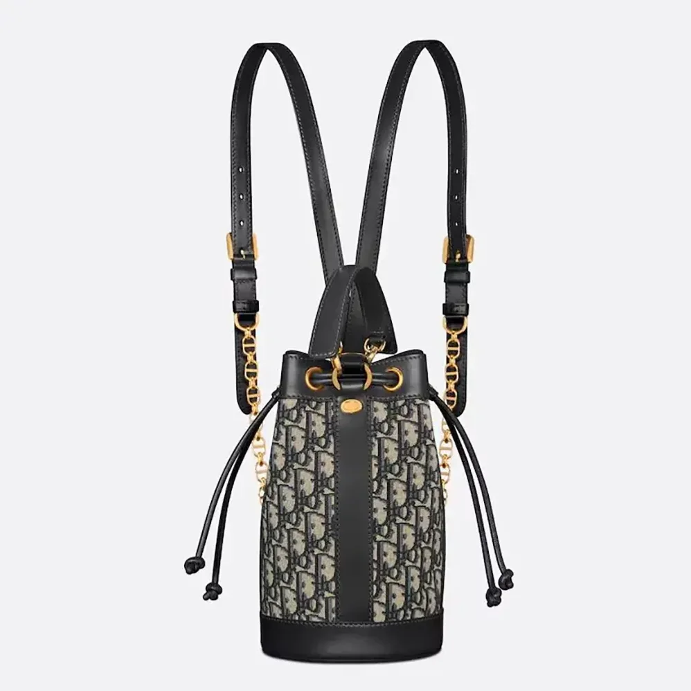 Dior Small Dior Backpack Blue Dior Oblique Jacquard for Women