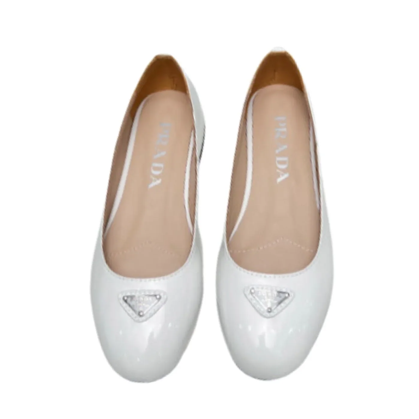 Prada Patent Ballerinas White 1F200N_069_F0304_F_015 Prada Patent Ballerinas White 1F200N_069_F0304_F_015