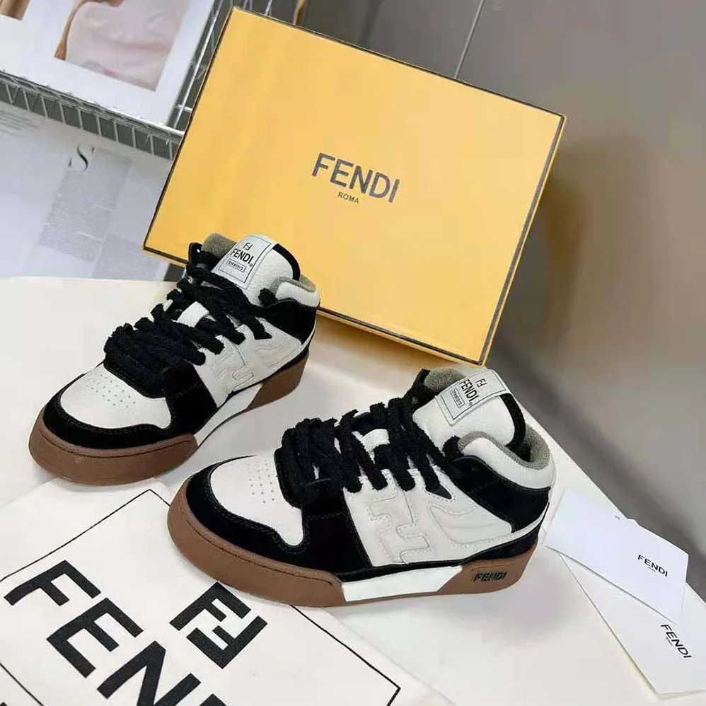Fendi Fendi Match Black Leather High for Women in Tops Fendi Fendi Match Black Leather High for Women in Tops