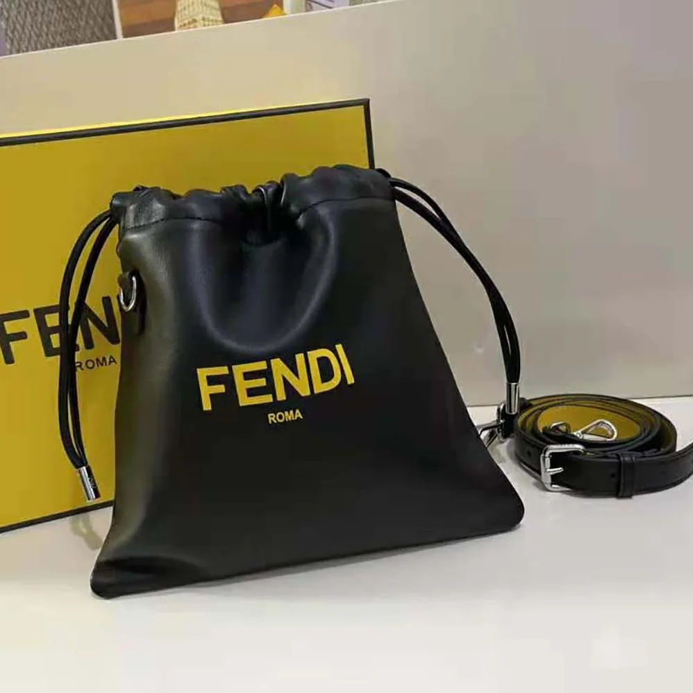 Fendi Pack Small Pouch Black Nappa Leather Bag for Men Fendi Pack Small Pouch Black Nappa Leather Bag for Men