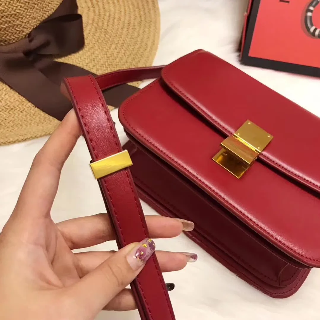 Celine Medium Classic Bag in Box Calfskin Leather in Maroon Celine Medium Classic Bag in Box Calfskin Leather in Maroon