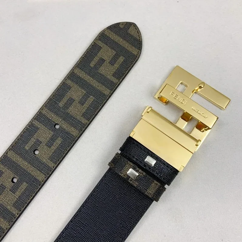 Fendi Belt With Double F Buckle Brown Fendi Belt With Double F Buckle Brown