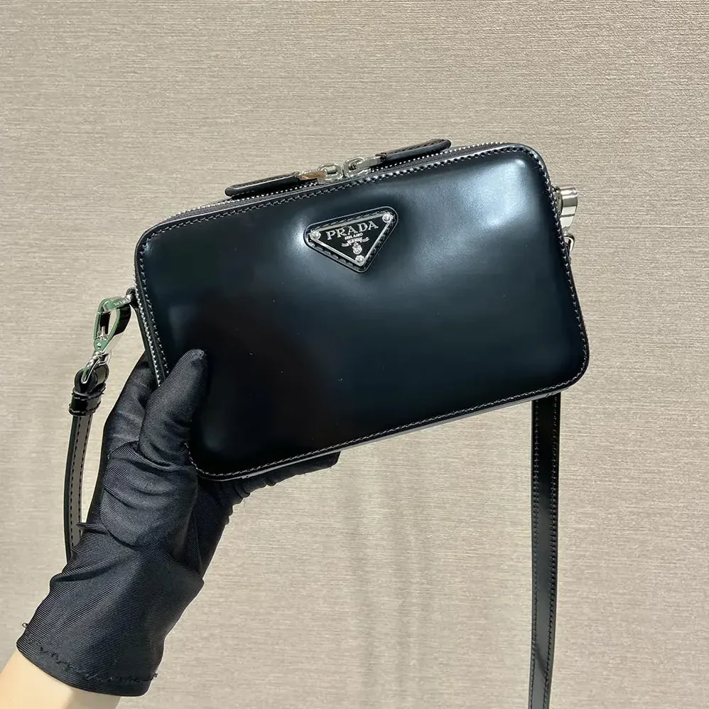 Prada Brique Brushed Leather Bag for Men Prada Brique Brushed Leather Bag for Men