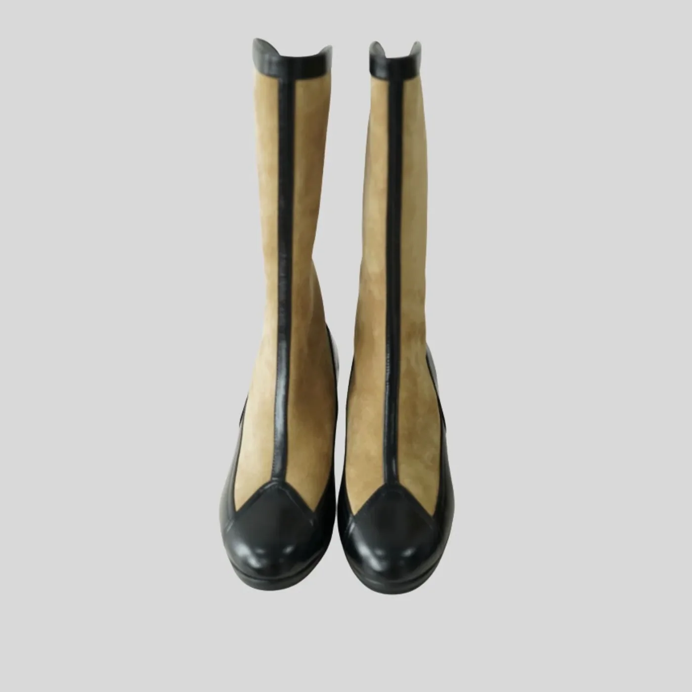 Chanel High End Handicraft Knee Boots Camel