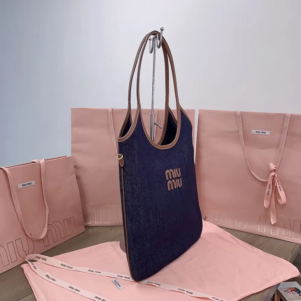 Miu Miu Ivy Denim Bag for Women Miu Miu Ivy Denim Bag for Women