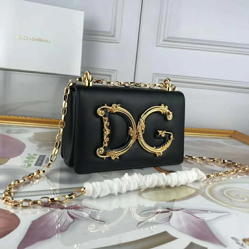 Dolce Gabbana D&G DG Girls Shoulder Bag Nappa Leather for Women in Black Dolce Gabbana D&G DG Girls Shoulder Bag Nappa Leather for Women in Black