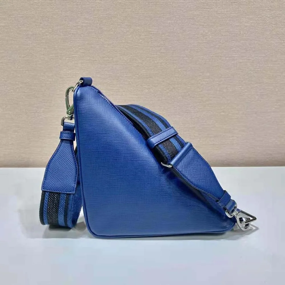 Prada Saffiano Prada Triangle Bag for Women in Navy Prada Saffiano Prada Triangle Bag for Women in Navy