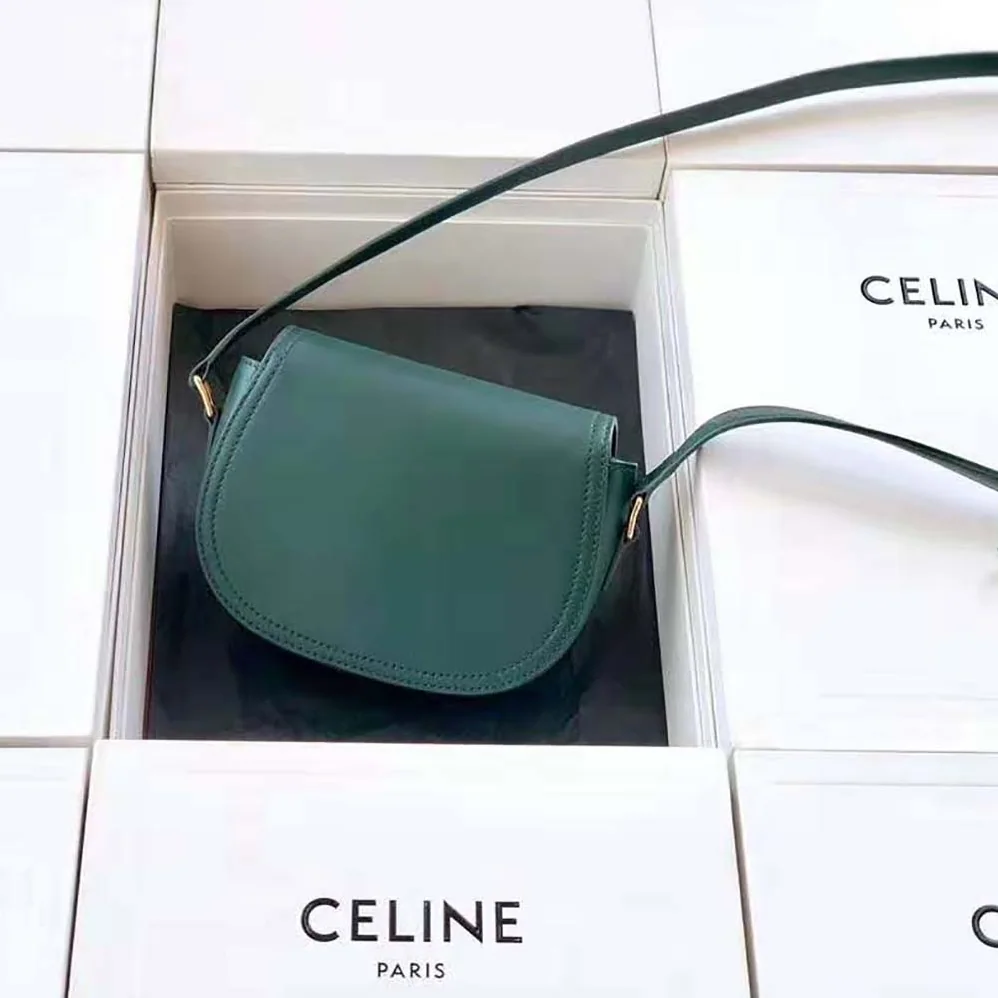 Celine Small Crecy Bag in Satinated Calfskin for Women in Green Celine Small Crecy Bag in Satinated Calfskin for Women in Green