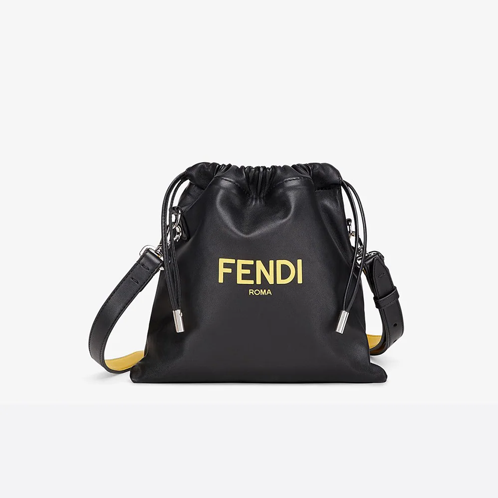 Fendi Pack Small Pouch Black Nappa Leather Bag for Men Fendi Pack Small Pouch Black Nappa Leather Bag for Men