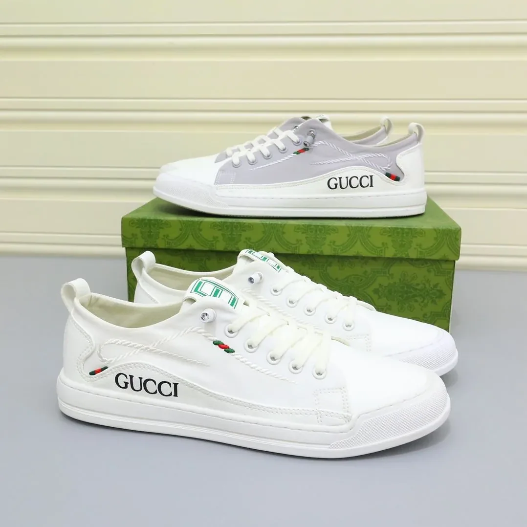 Gucci Sneakers With Twisted Rope Embroidered White for Men