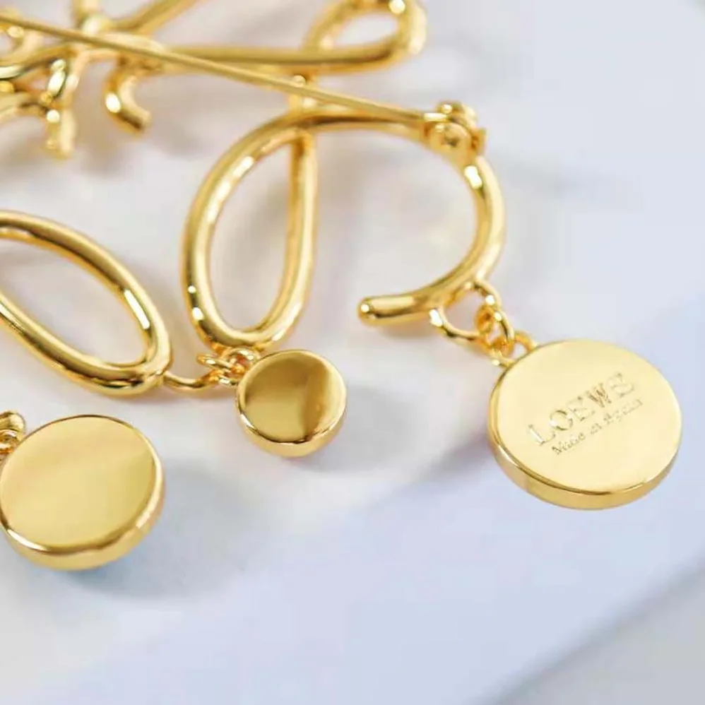 Loewe Small Anagram Brooch in Metal for Women