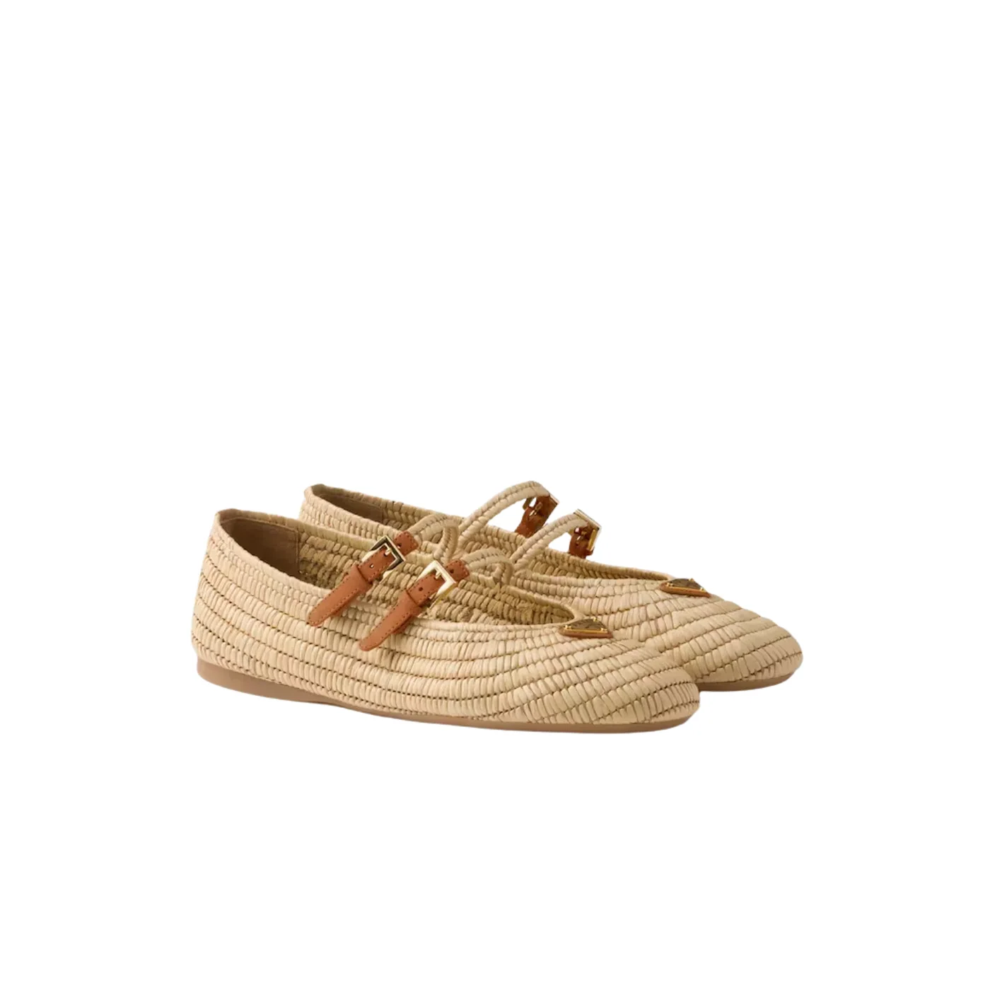 Prada Crochet Ballerinas Flats Beige 1F927N_2ACS_F0P9G_F_005