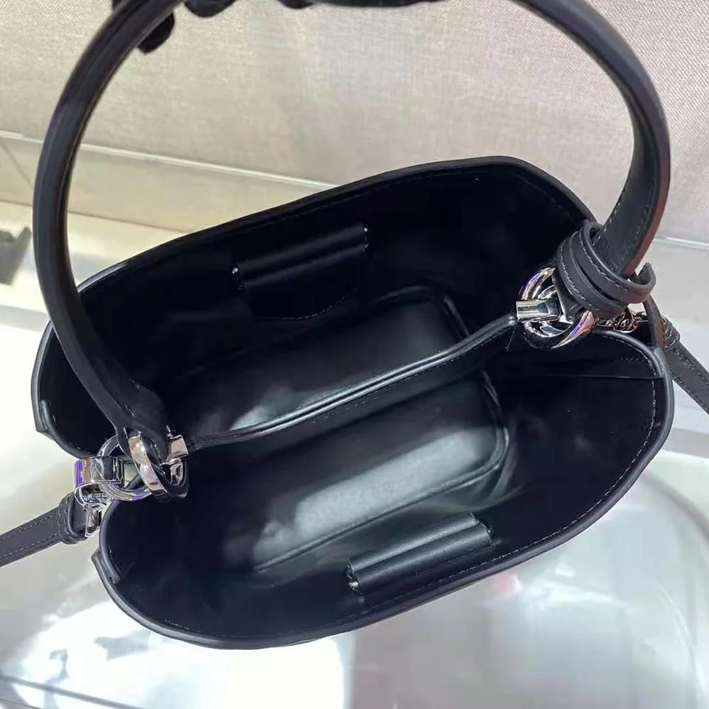 Prada Bucket Design Spectrum Leather Bag for Women in Black Prada Bucket Design Spectrum Leather Bag for Women in Black